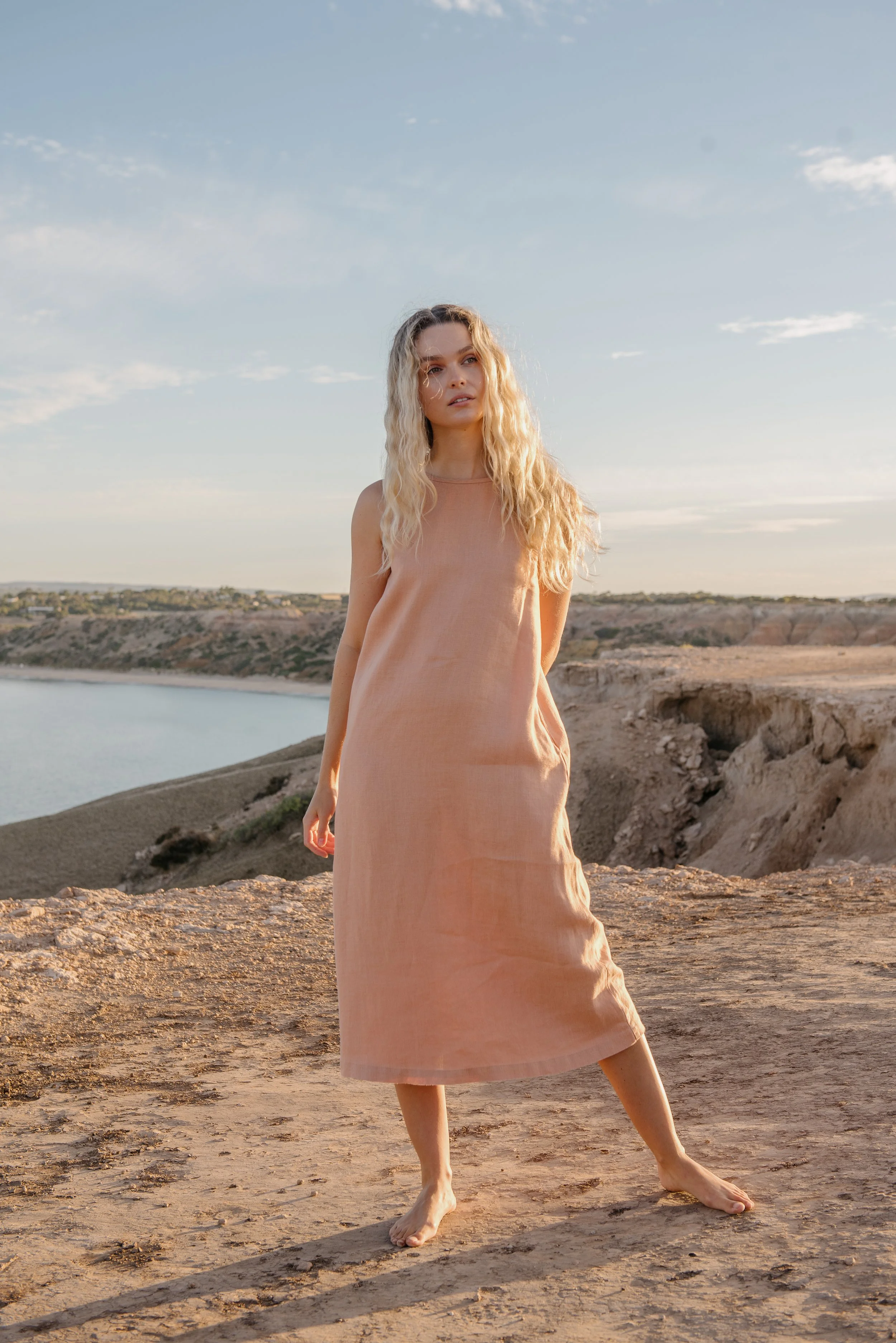 Hemp maxi dress top